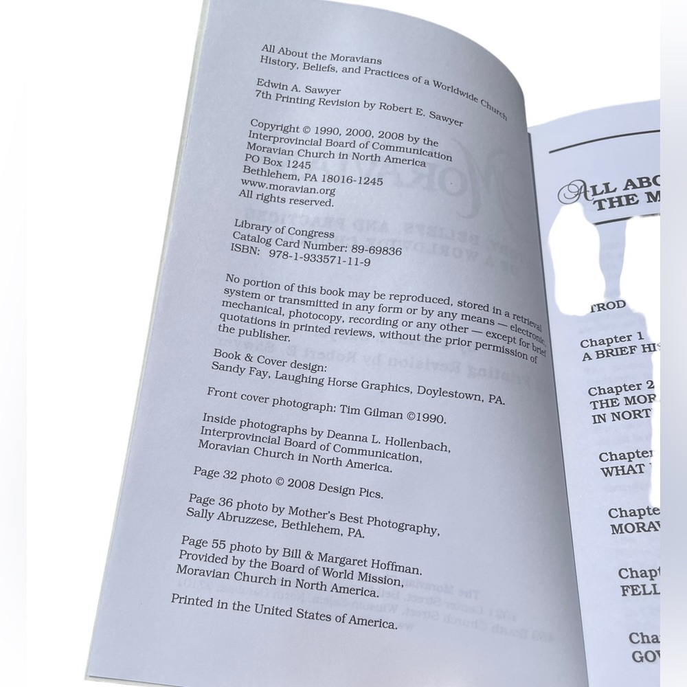 Book All About The Moravians History Beliefs & Practices of a Worldwide Church - Picture 4 of 7